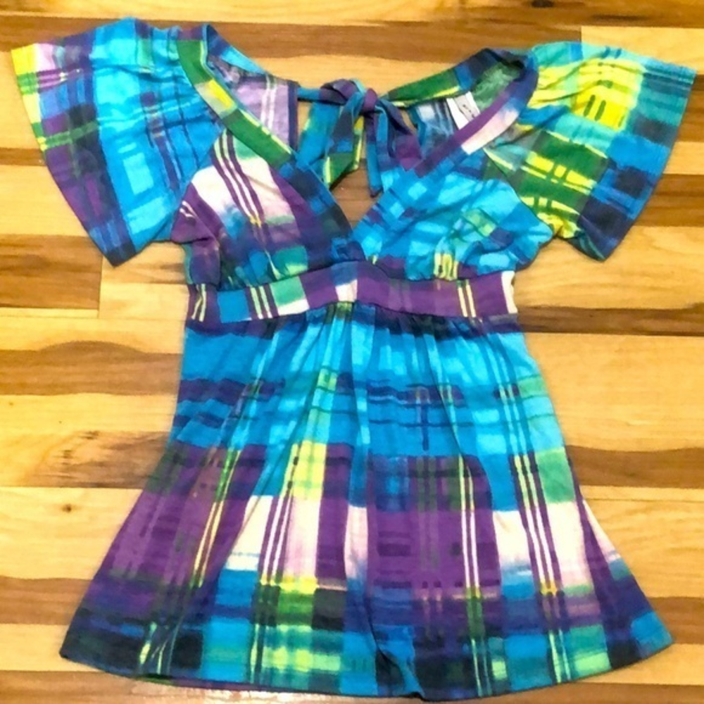 Voice Plaid Top S‎